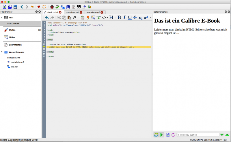 eBooks erstellen mit Calibre