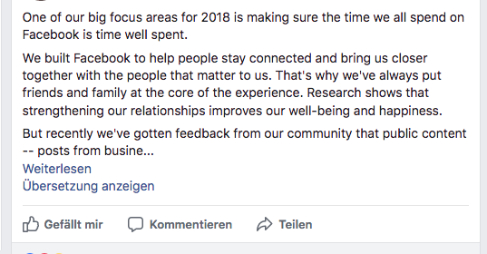 Facebook Plans for 2018