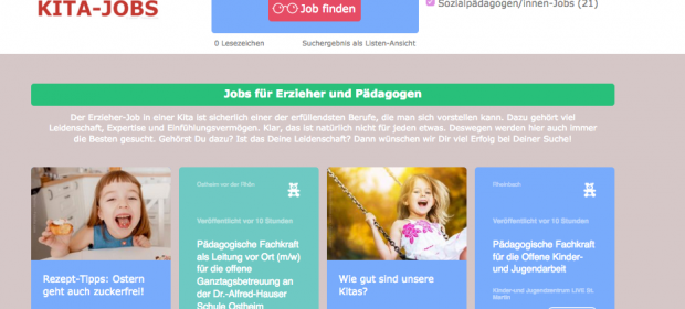 Kita-Jobs, die Plattform für Erzieher