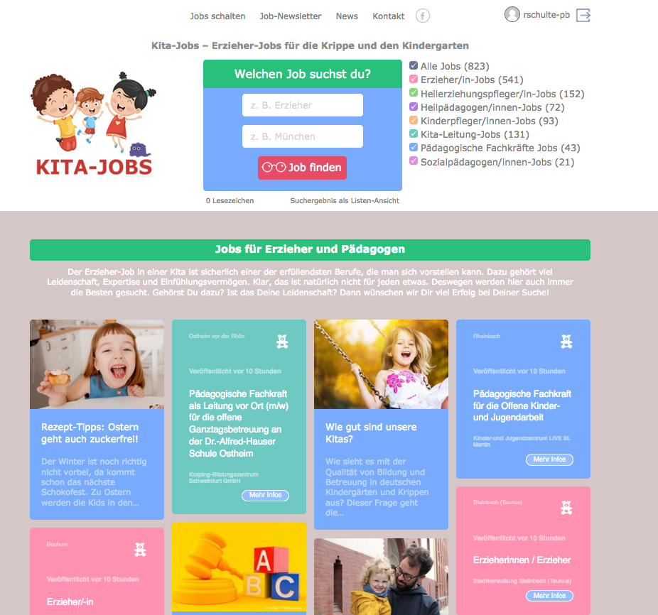 Kita-Jobs, die Plattform für Erzieher