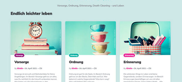 Vorsorge, Ordnung, Erinnerung, Death Cleaning – und Leben